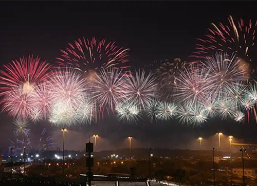 荥阳市焰火晚会